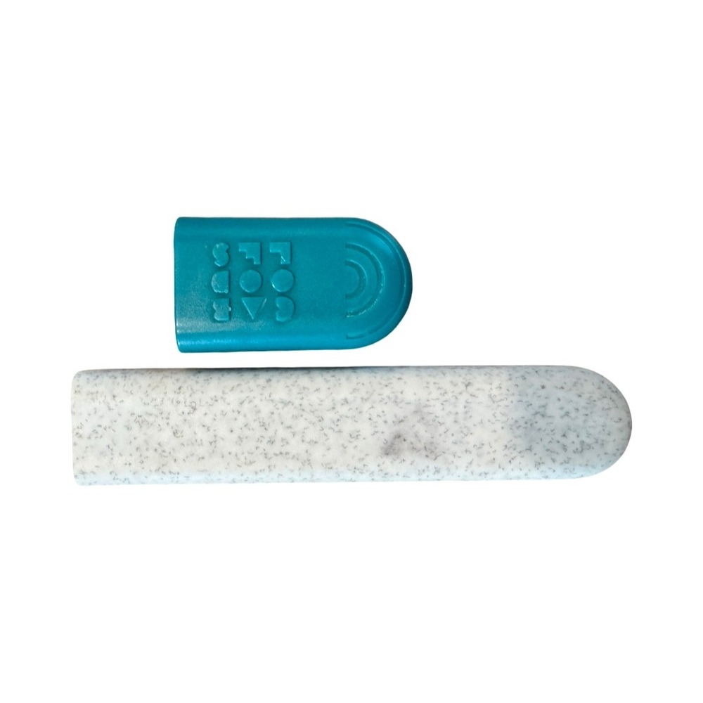 CABOODLES Vintage Travel Toothbrush Case Holder 90s White Speckle Teal Lid - Picture 3 of 4